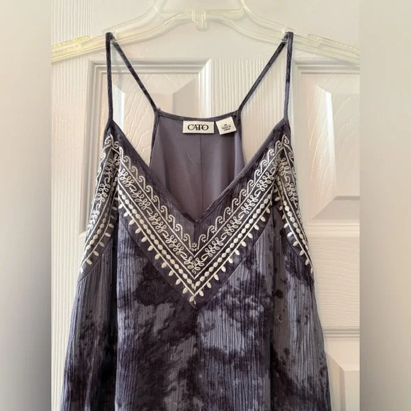Cato Black and Gray Tie-Dye Dress - Picture 3 of 3